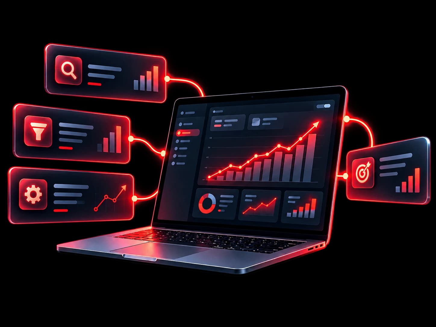 Intelligence and Scale — search, funnel and campaign performance feeding one growth dashboard